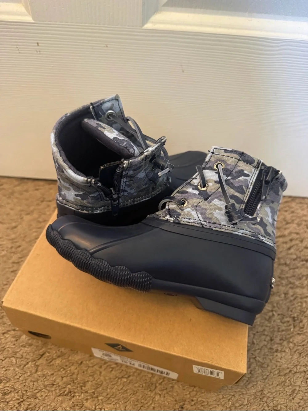 Sperry Kids Camo Waterproof Duck Boots